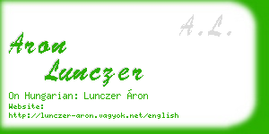 aron lunczer business card